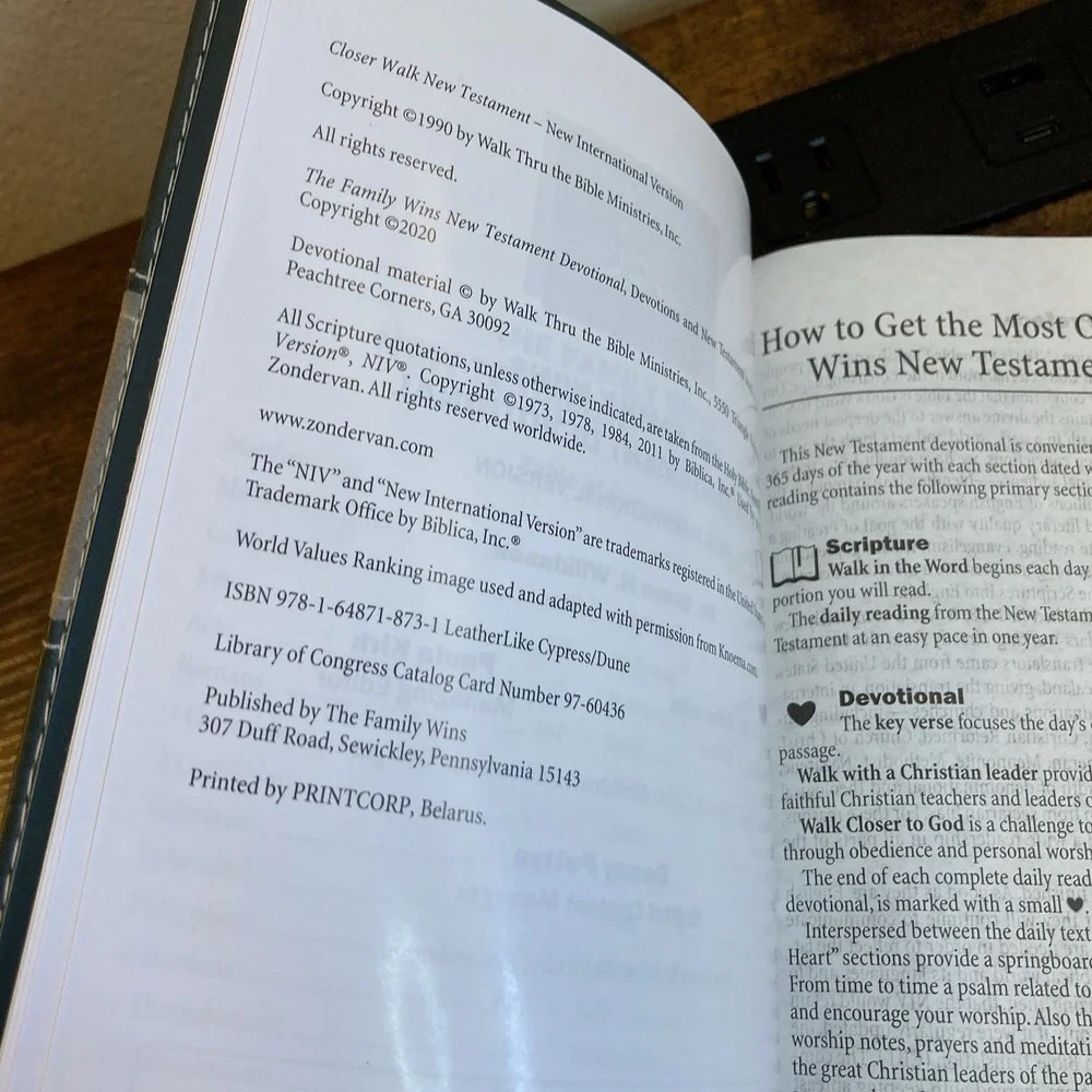 The Family Wins New Testament Bible Devotional 2020 Christian Study Gift New‎